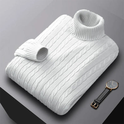 Men's Turtleneck Fleece-lined Thickened Sweater
