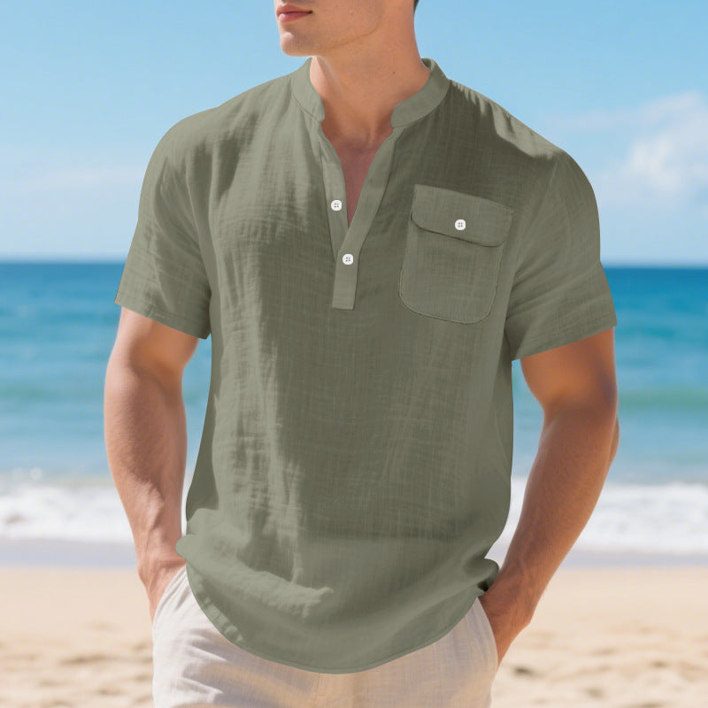 Summer American Linen Men's shirt