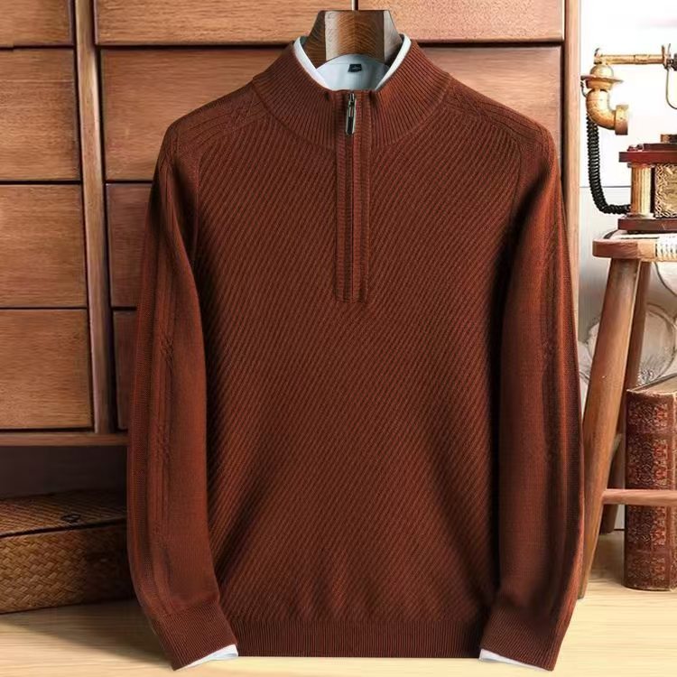 Thickened Knitting Pure Wool Sweater men