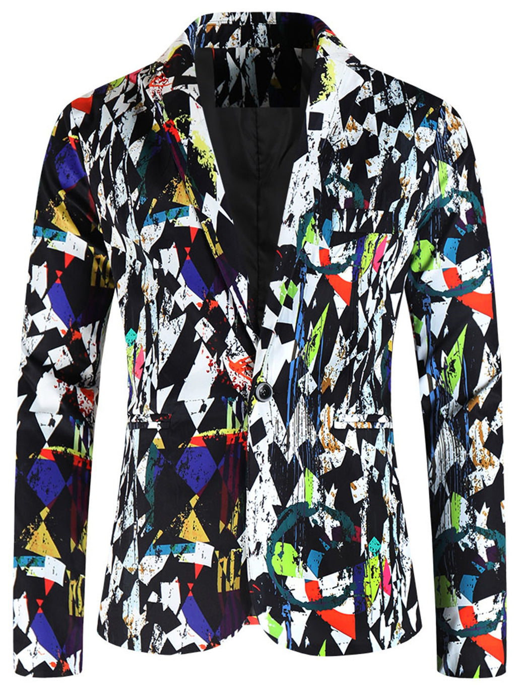 One Button Printing Leisure Suit men