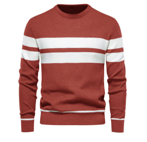 Men's Pullover Multi-color Round Neck Sweater