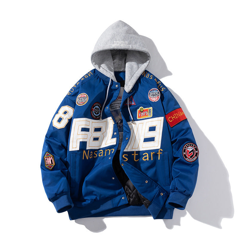 Autumn Winter Motorcycle Baseball Uniform couple jacket