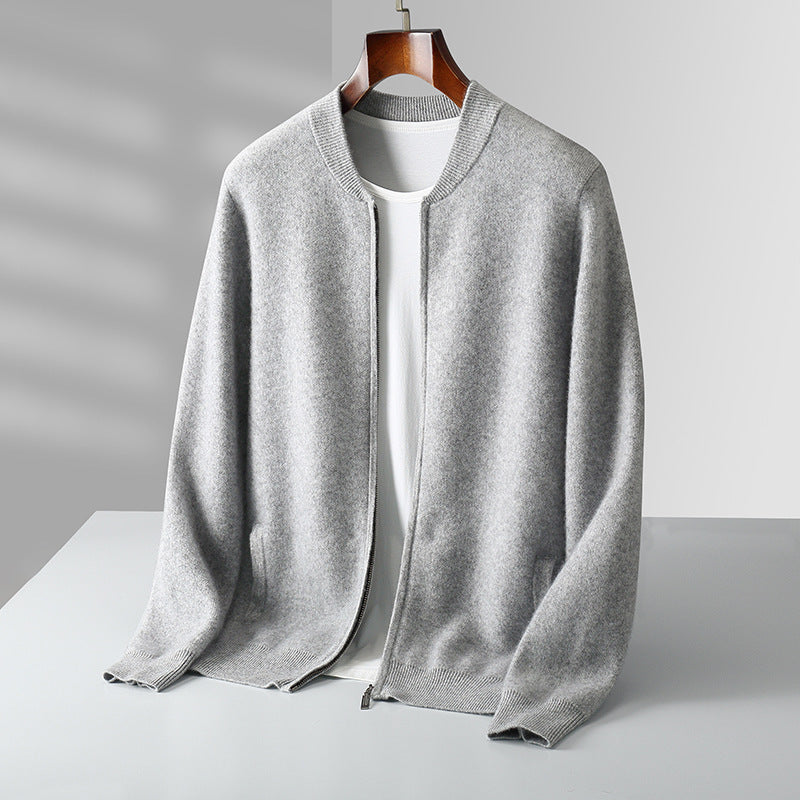 Round Neck Men's Cardigan Coat
