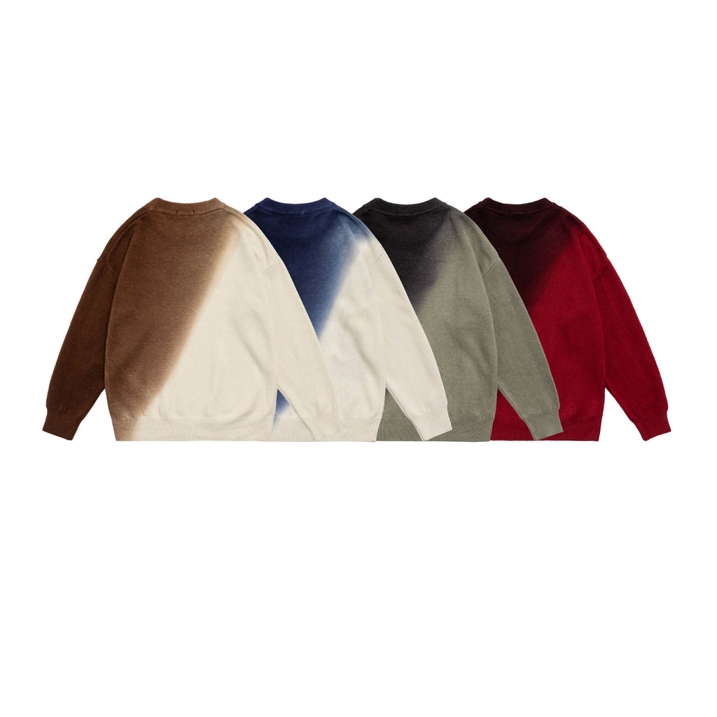 Retro Gradient Sweater For men