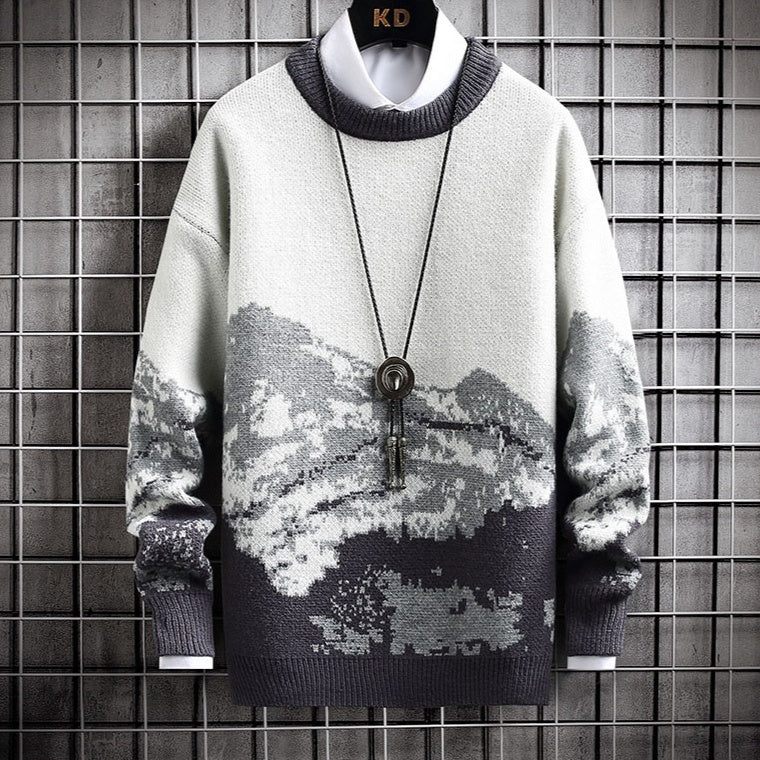 Snow Mountain Gradient Sweater