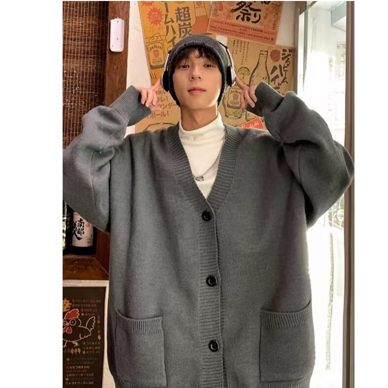 Cardigan Japanese Lazy Style Loose-fitting Versatile Sweater Coat