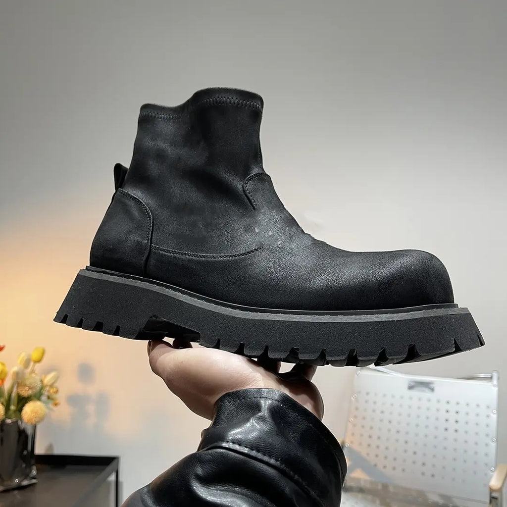 Men's Retro Distressed Suede Chelsea Boots