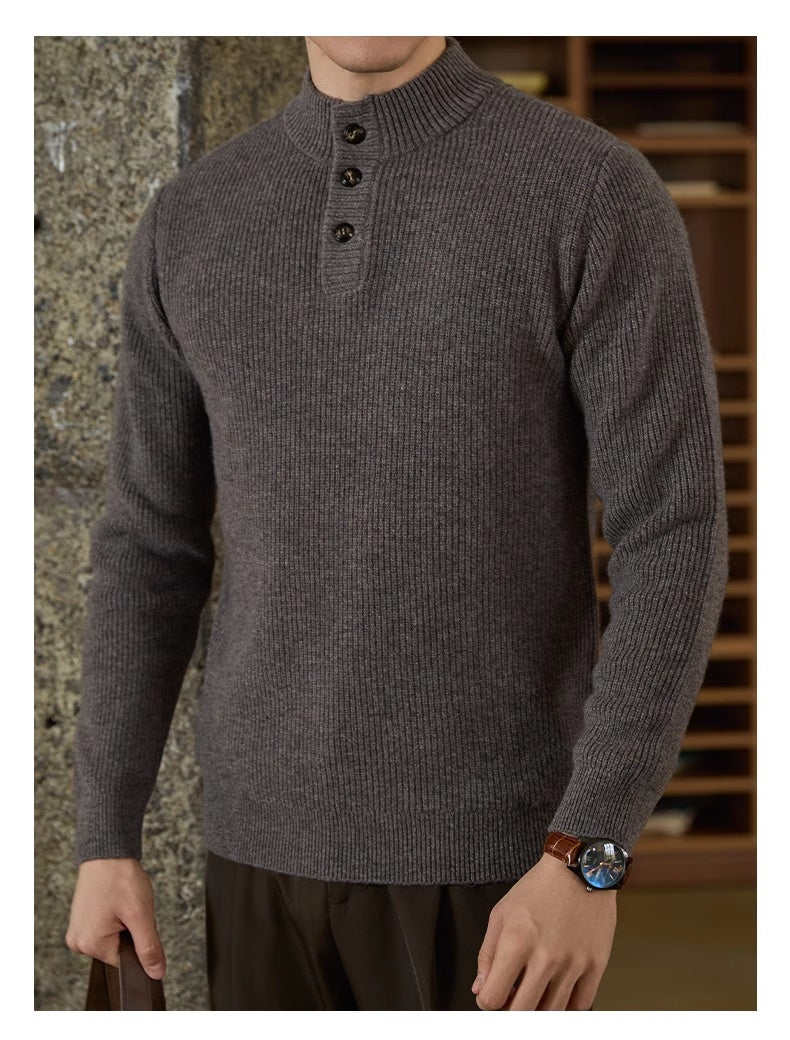 American Casual Half Turtleneck Knitted sweater