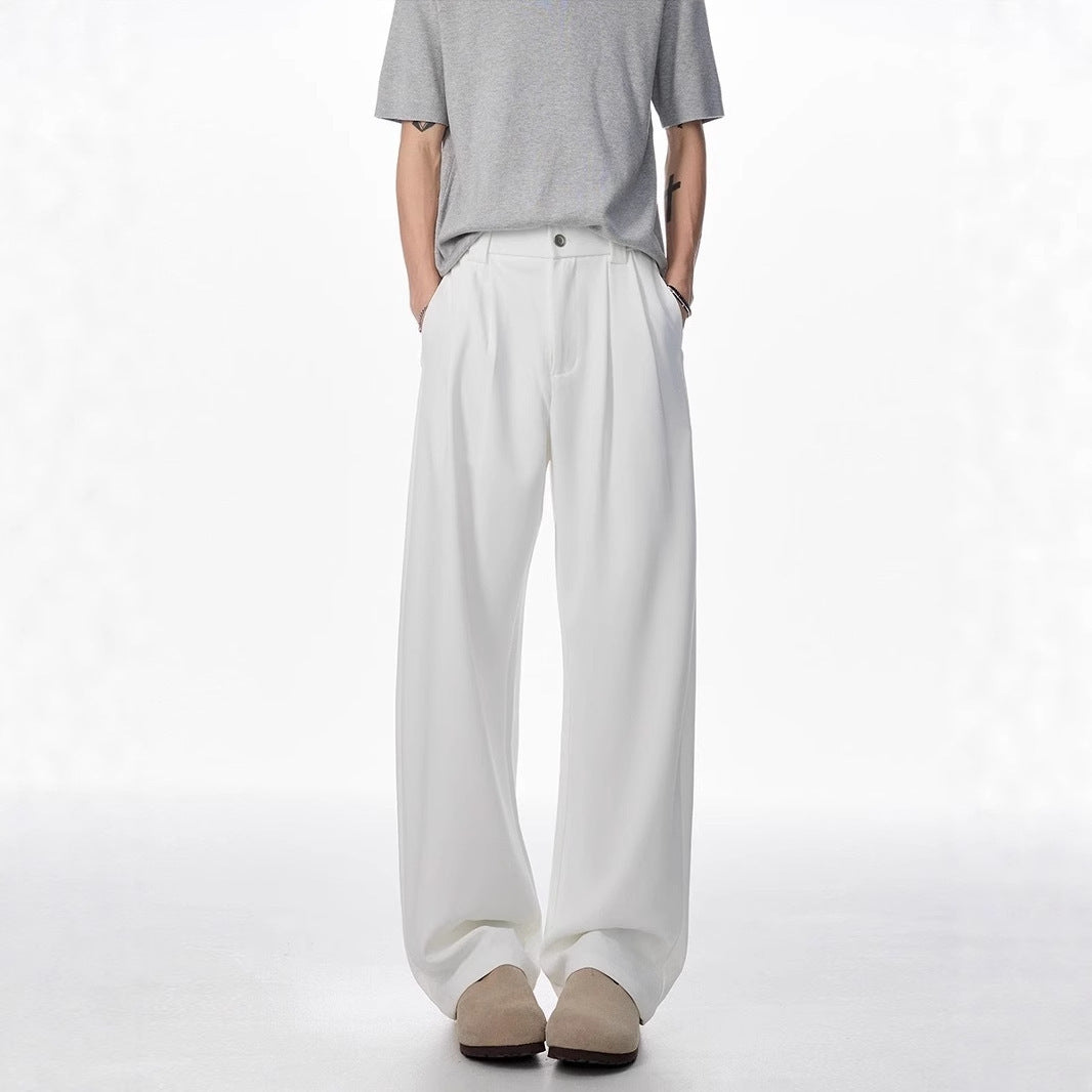 Personality Drape Ice Silk Leggings Men