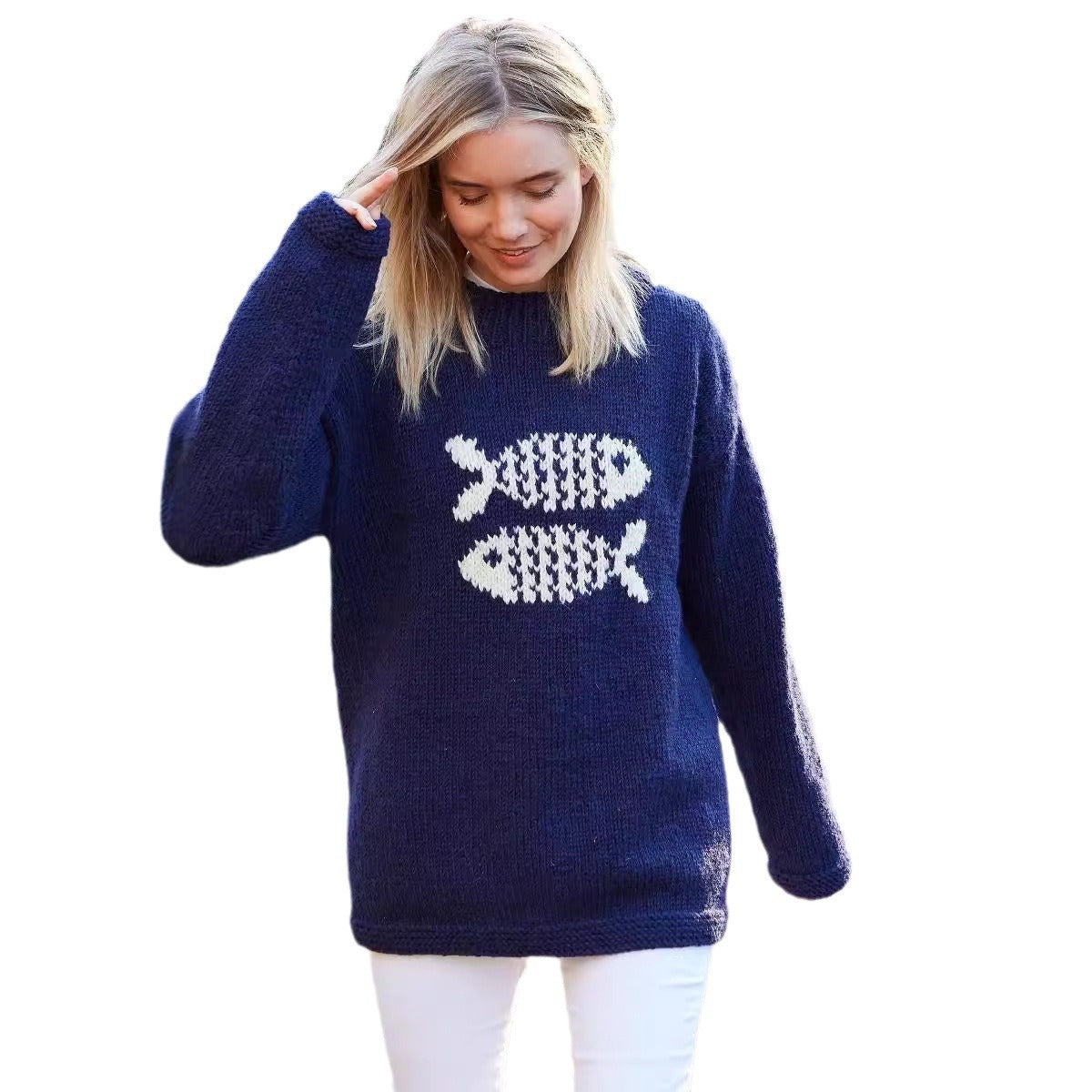 Knitted Men And Women Same Style Sweater