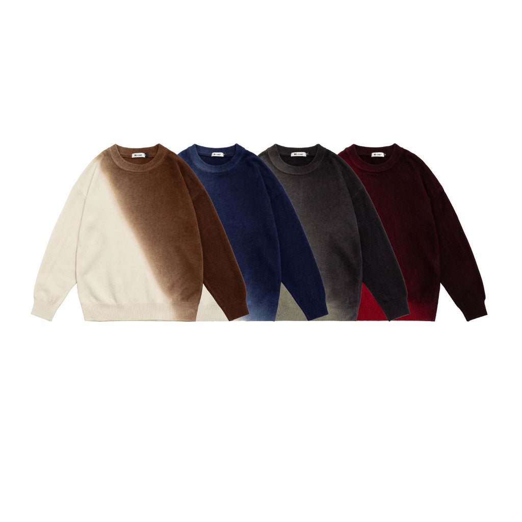 Retro Gradient Sweater For men