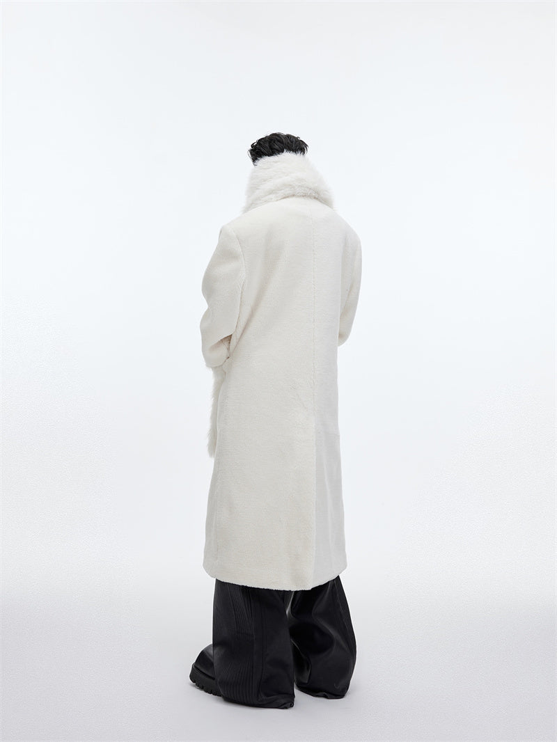 Scarf Design Plush Thickened Overcoat