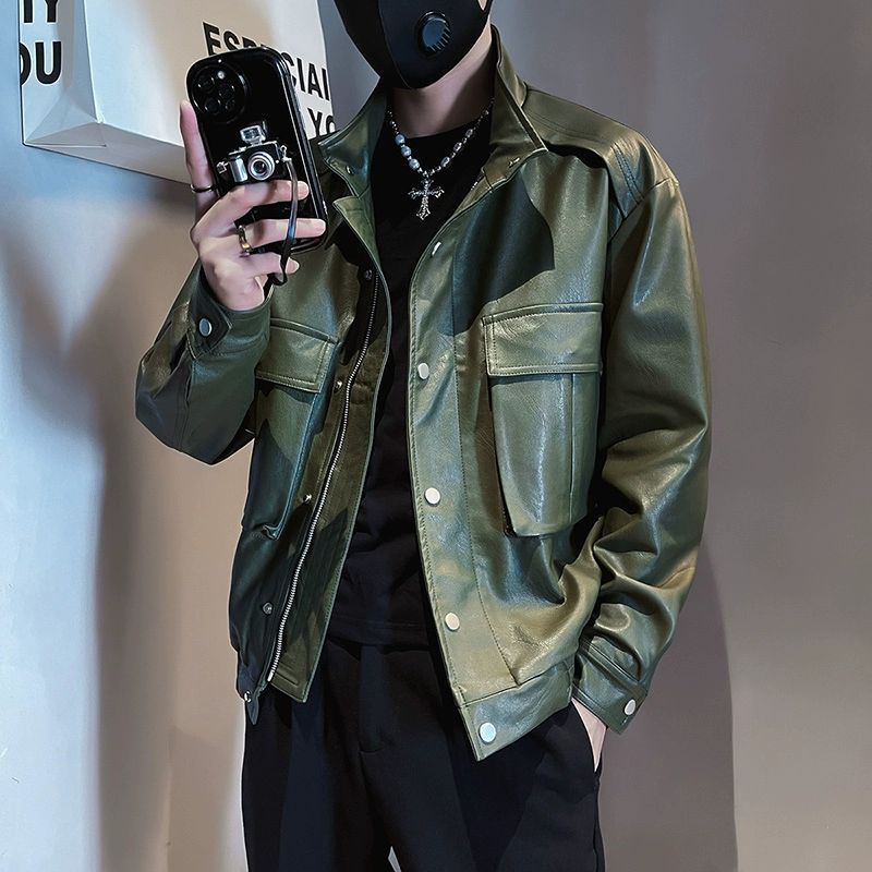 Spring And Autumn Pilot Leather Jacket Men
