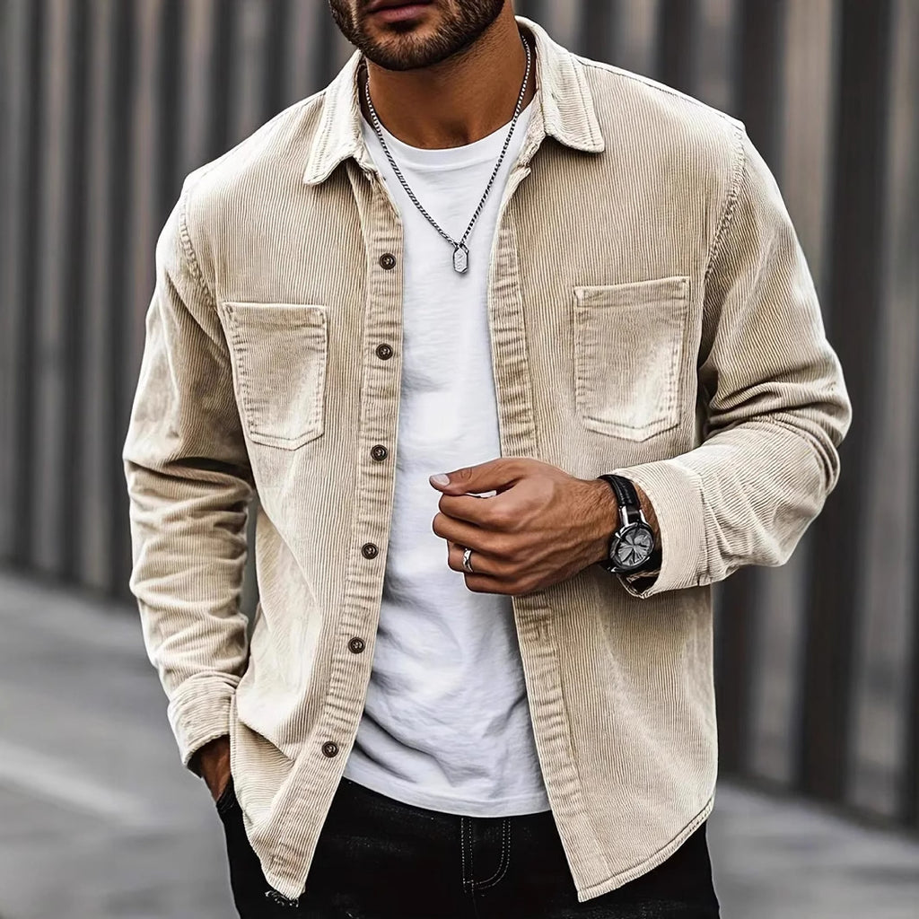 Corduroy Long Sleeve Casual All-matching Shirt