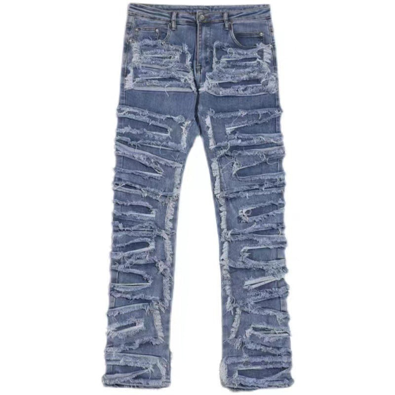 Washed Cat Beard Harlan Patch Jeans