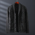 Men's Solid Color Sweater Knitted Coat