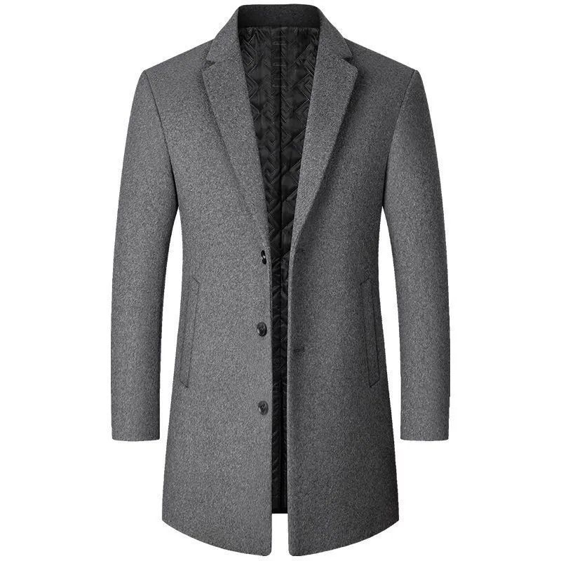 Autumn And Winter Woolen Trench Coat Men