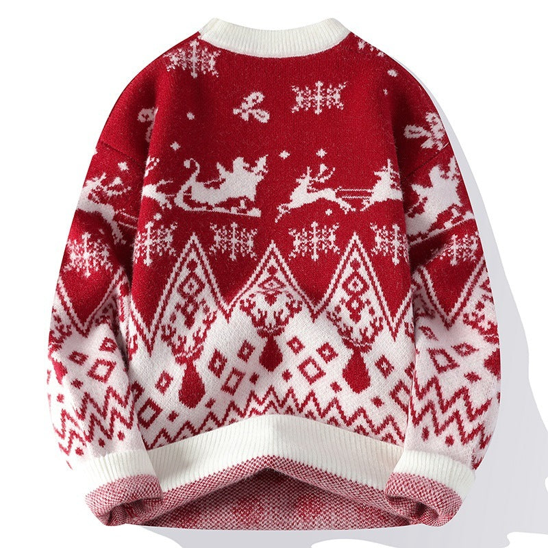 Men's Thickened Christmas Pullover Mock Neck Sweater