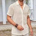 Solid Color Lapel Beach shirt men