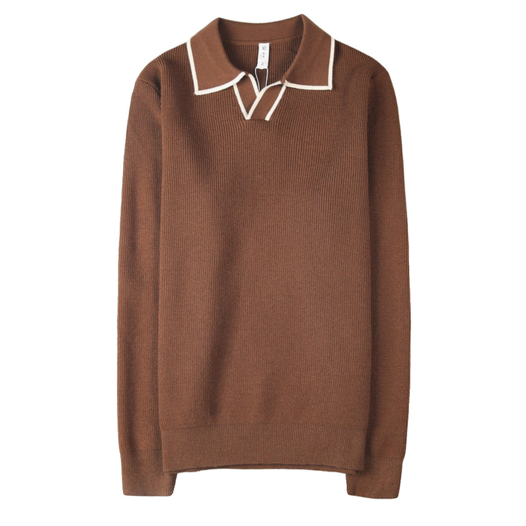 Men's Autumn And Winter Collar Knitted Sweater