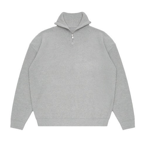 Men's Half Turtleneck Zipper Pullover sweater