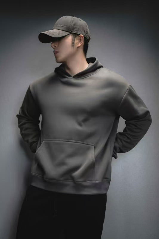 American-style Heavy Polar Fleece Casual Training Running Hooded Sweater
