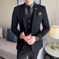 Men's Solid Color Men's Three-piece Suit