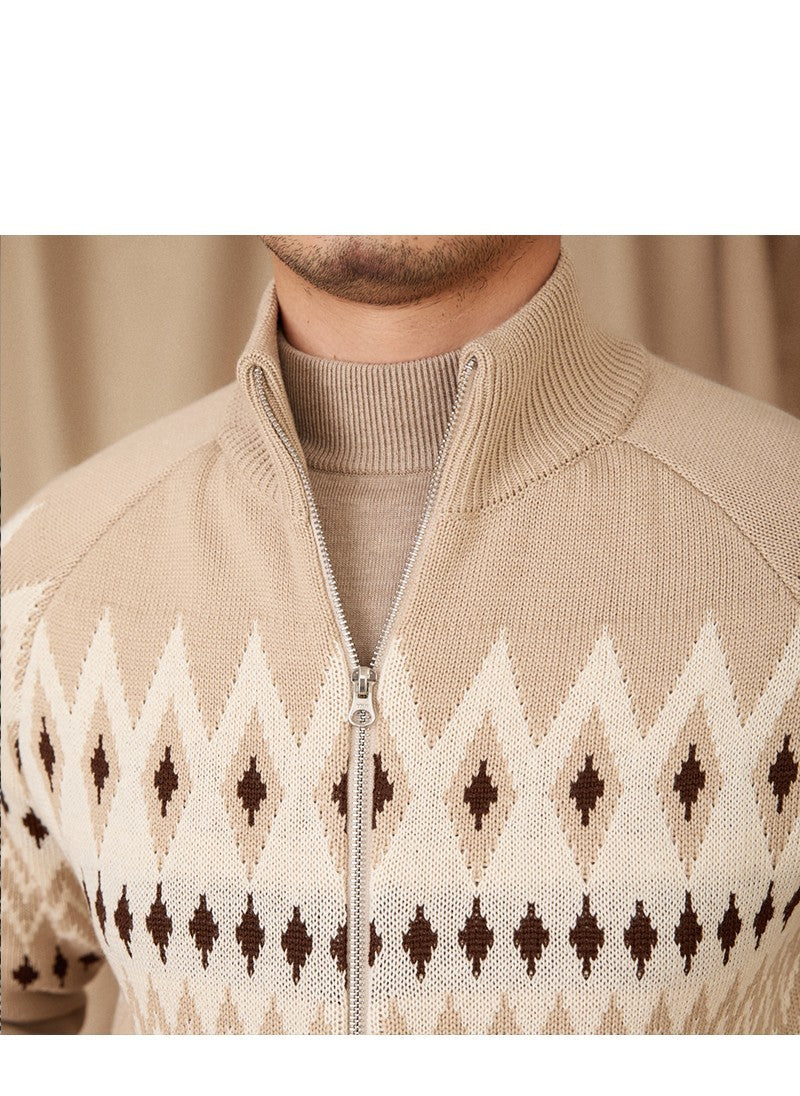 Wool Blend Ribbed Pattern Hemline sweater