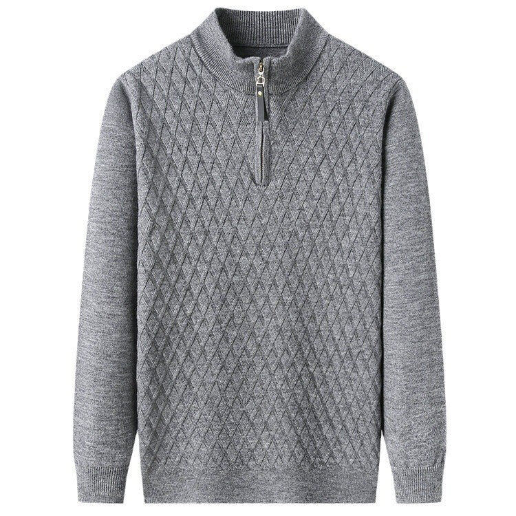 Men's Half-high Collar Zipper Sweater