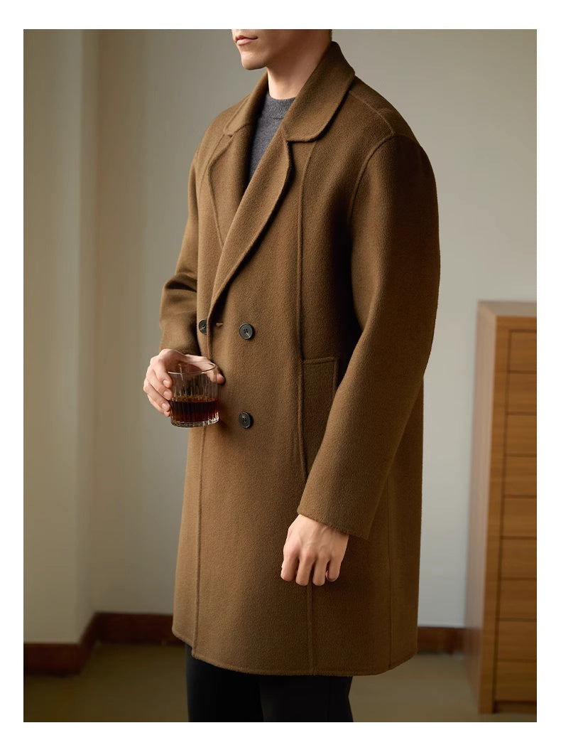Double-sided Mid-length Woolen Thick Coat