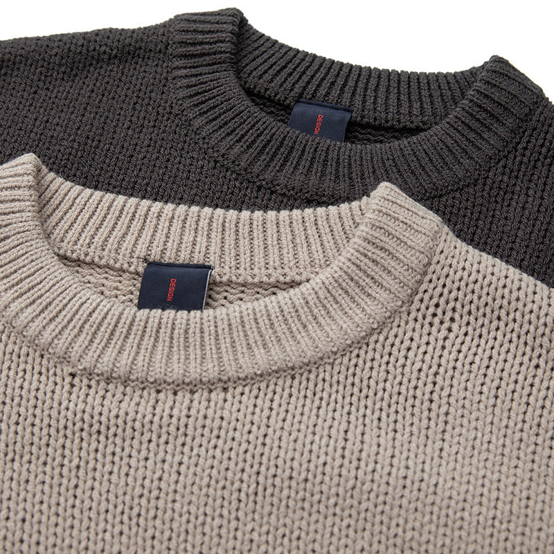 Basic Classic Solid Color Simple Sweater