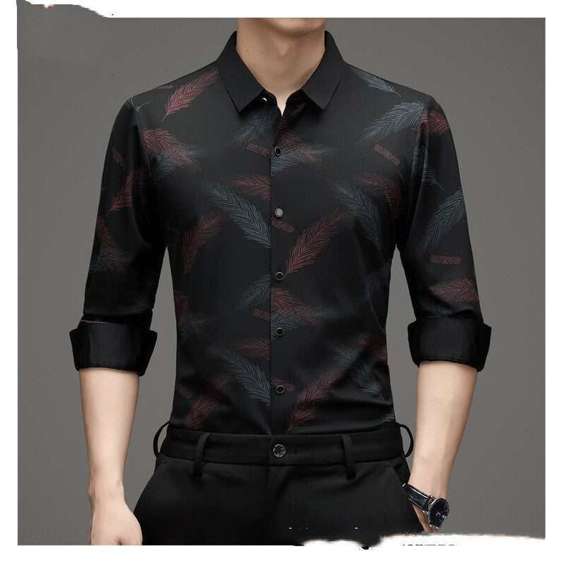 Long Sleeve black Shirt Men