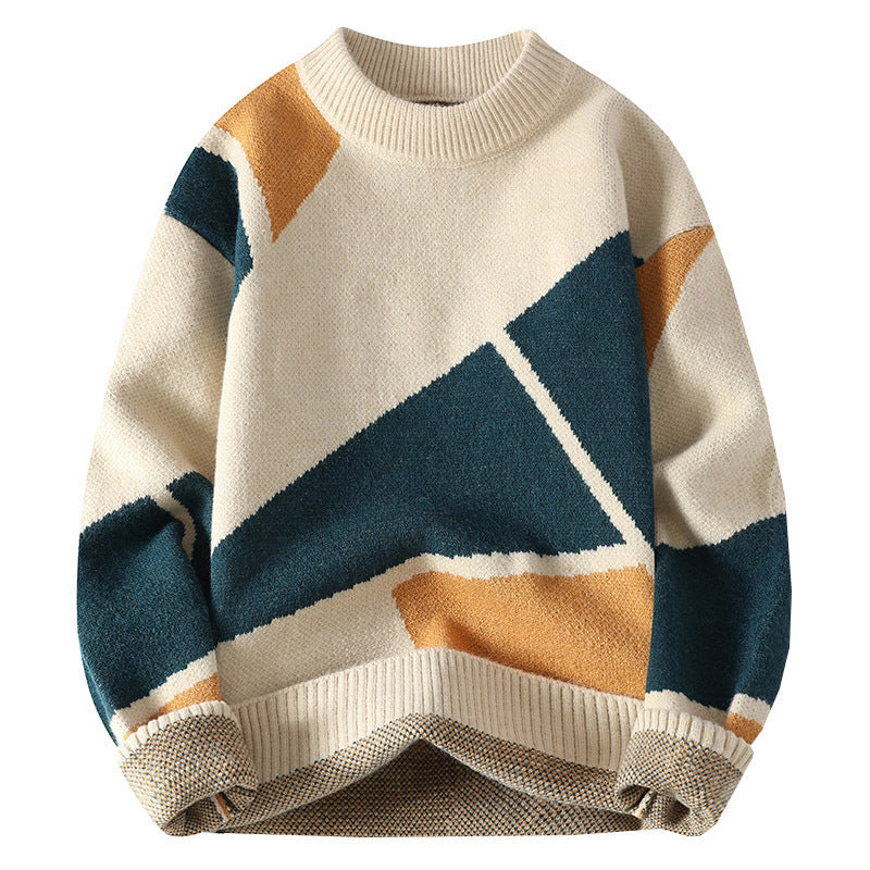 Color Matching Fashionable Warm Sweater