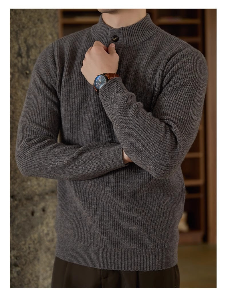 American Casual Half Turtleneck Knitted sweater