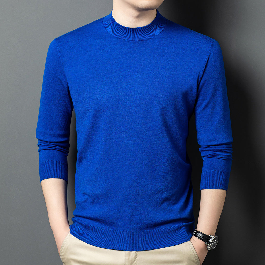 Round Neck Wool Men's Sweater