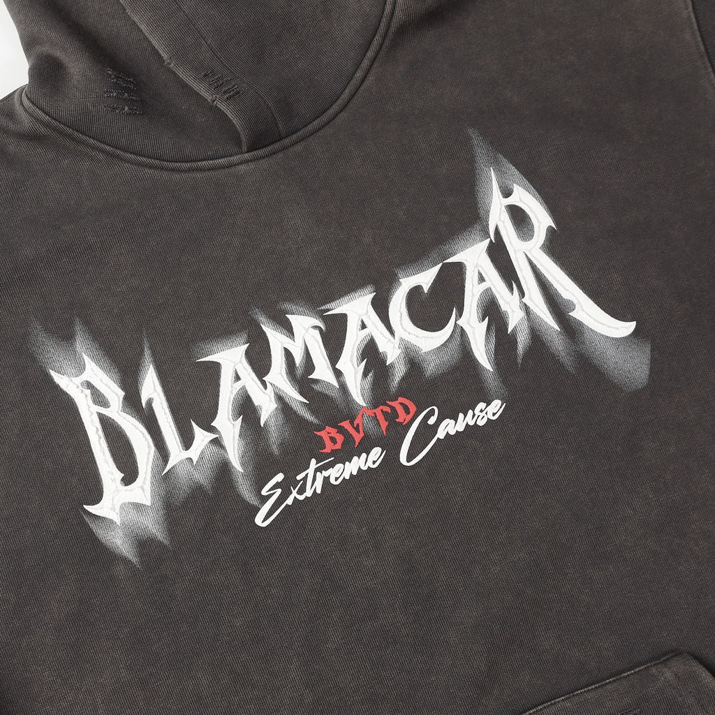 Retro Heavy Washed Hoodie Printed Hoodie