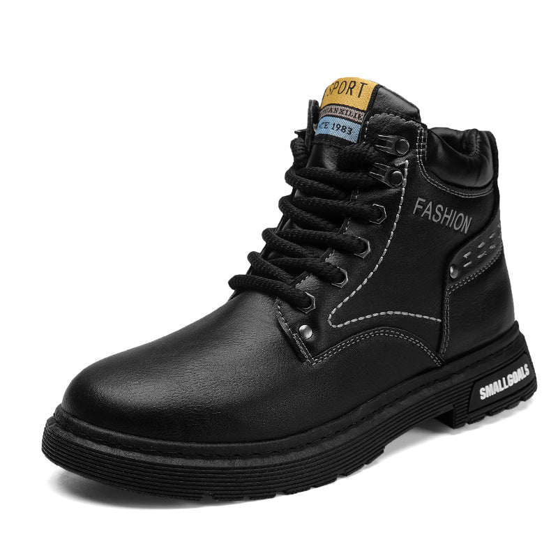 All-matching Men's Martin Boots Retro British Style Leather shoes