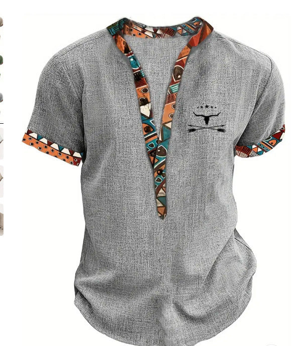 European And American 3D Printed Shirt