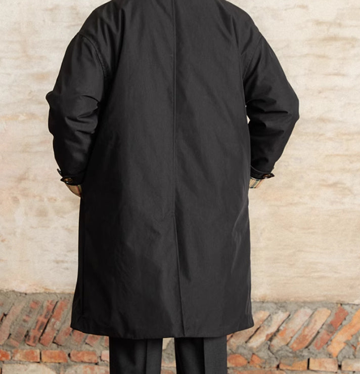 Retro Down Mid-length Trench Coat