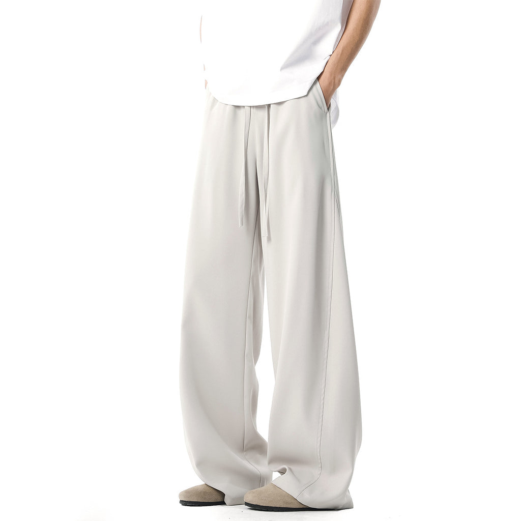 Men's Spring And Summer Stitching Draping Casual Suit Pants