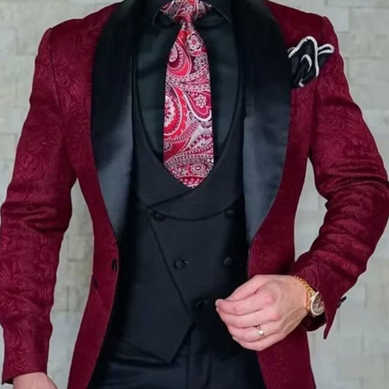 Men's Three-piece Slim-fit Business Suit
