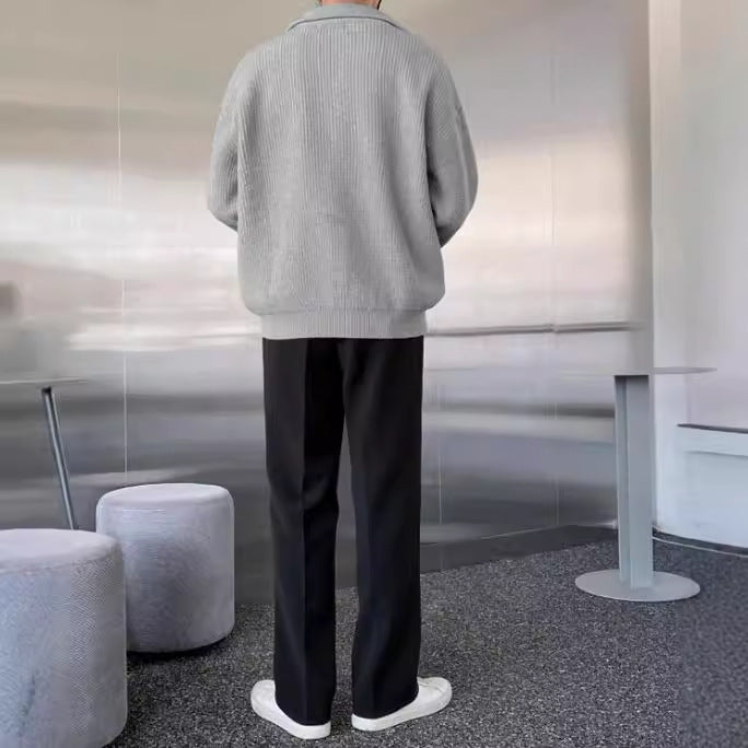 Men's Half Turtleneck Zipper Pullover sweater