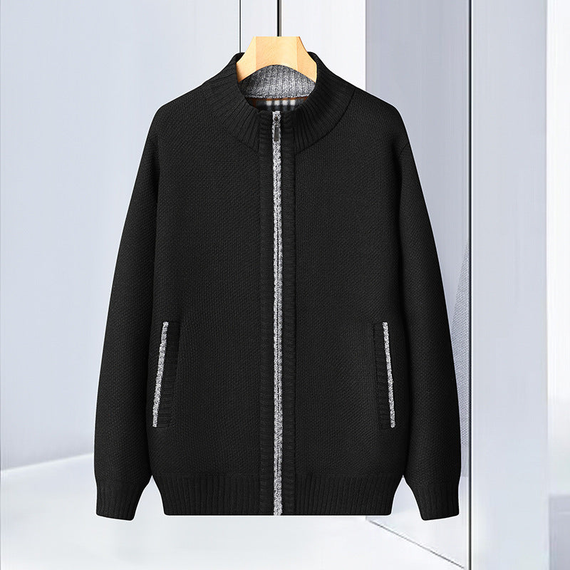 Stand Collar Sweater Coat For Men