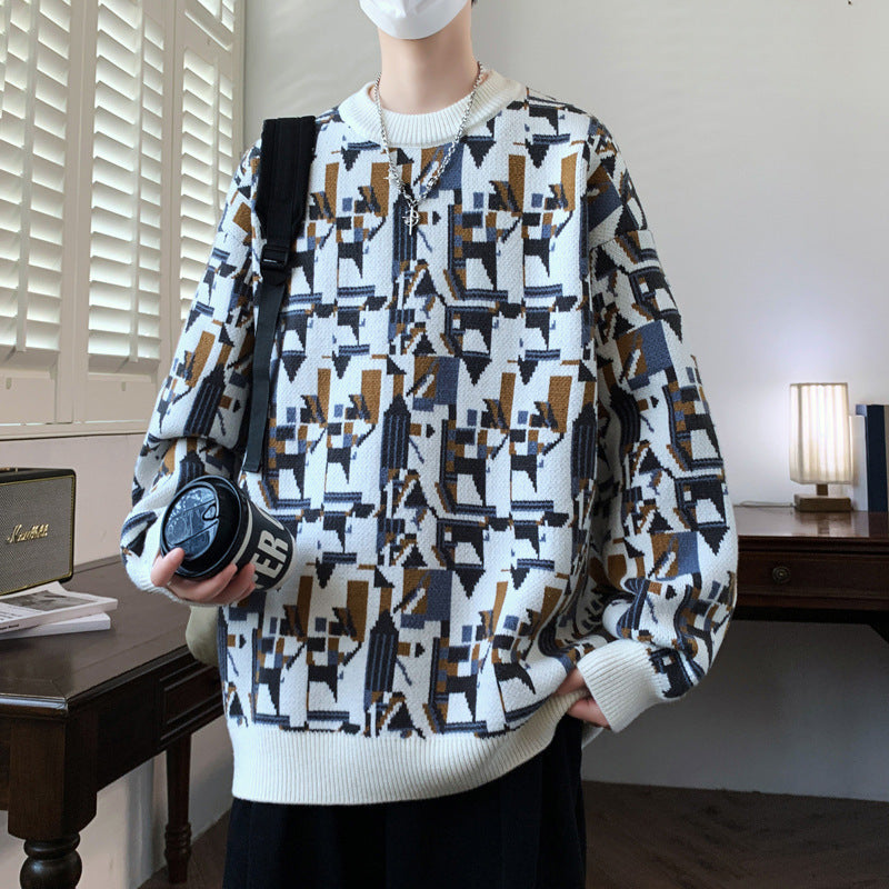 Men's Round Neck Knitted Sweater