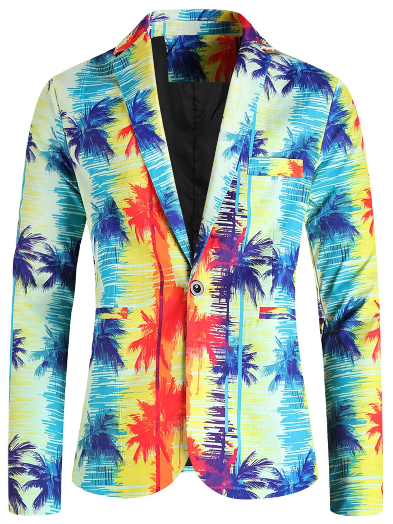 One Button Printing Leisure Suit men