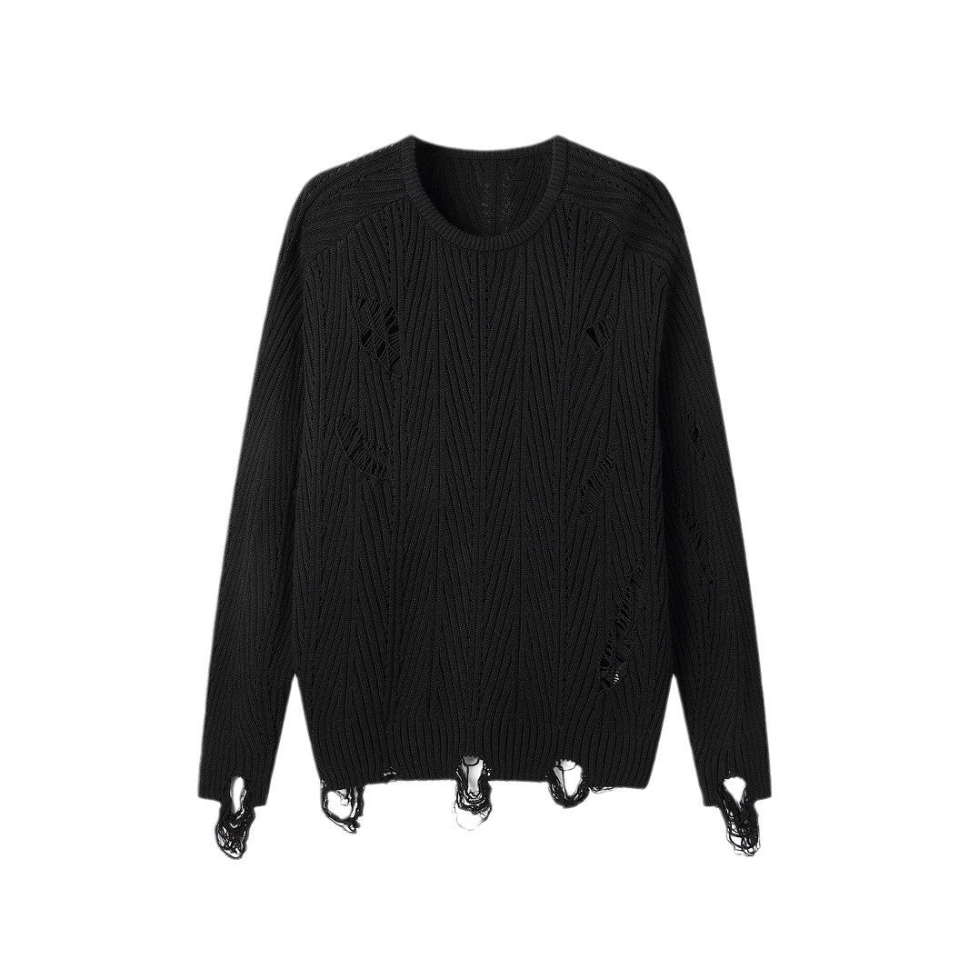 Retro Worn Long-sleeved Pullover Sweater For Men And Women