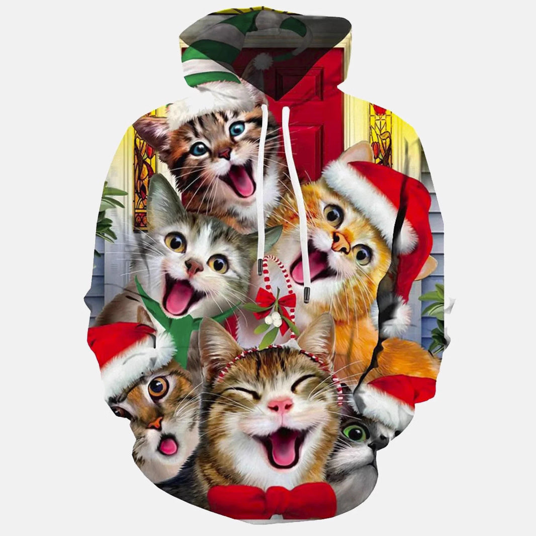 Printed Men's Drawstring Hoodie