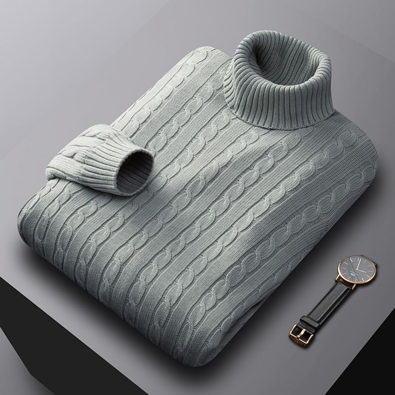 Men's Turtleneck Fleece-lined Thickened Sweater