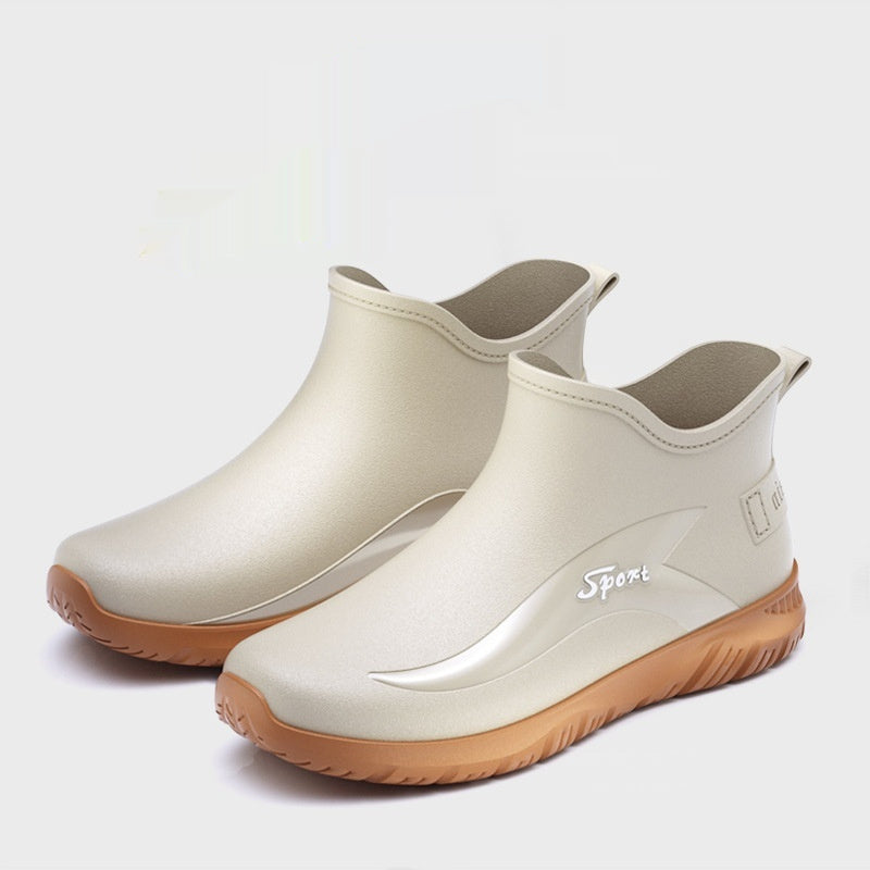 Non-slip Flat Short Rubber Boots Men