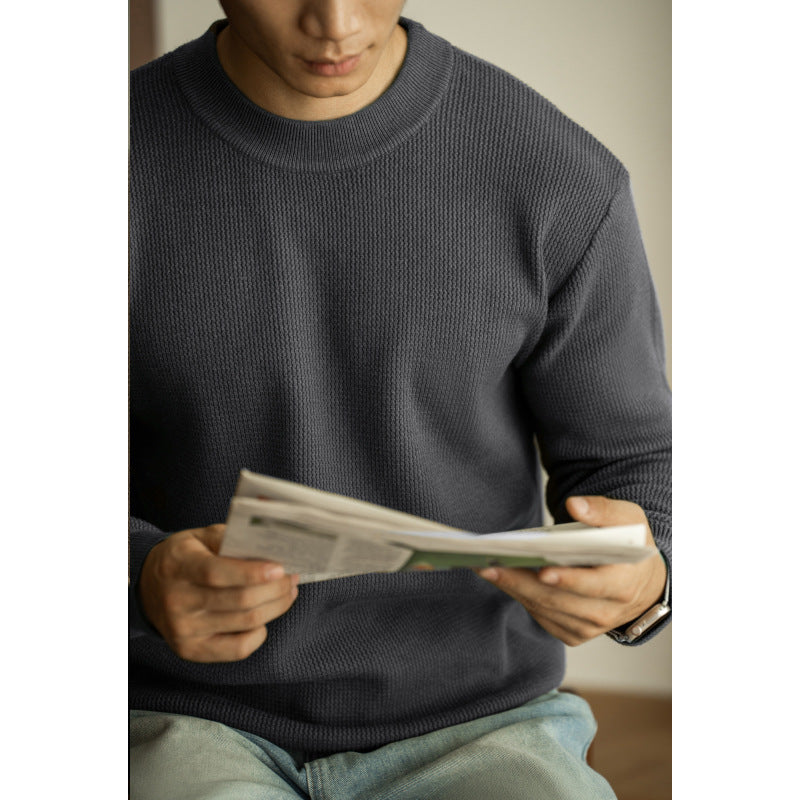 Jacquard Autumn And Winter Crew Neck Pullover Sweater Men